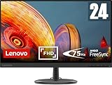 Lenovo C24-25 60,45 cm (23,8 Zoll, 1920x1080, Full HD, 75Hz, WideView, entspiegelt) Monitor (VGA,...